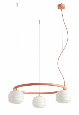 LAMPA WISZĄCA PUFF 3 RING CORAL