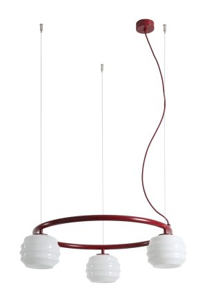 LAMPA WISZĄCA PUFF 3 RING RED WINE