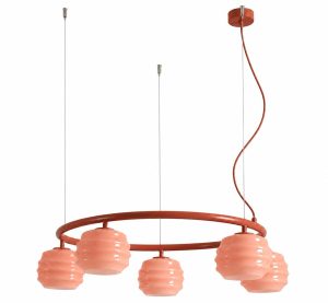 LAMPA WISZĄCA PUFF GLAZE 5 RING TERRA