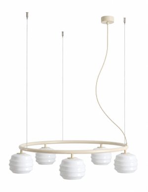 LAMPA WISZĄCA PUFF 5 RING COTTON