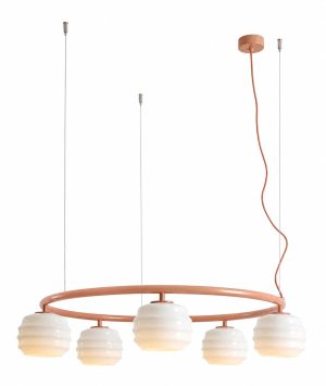 LAMPA WISZĄCA PUFF 5 RING CORAL