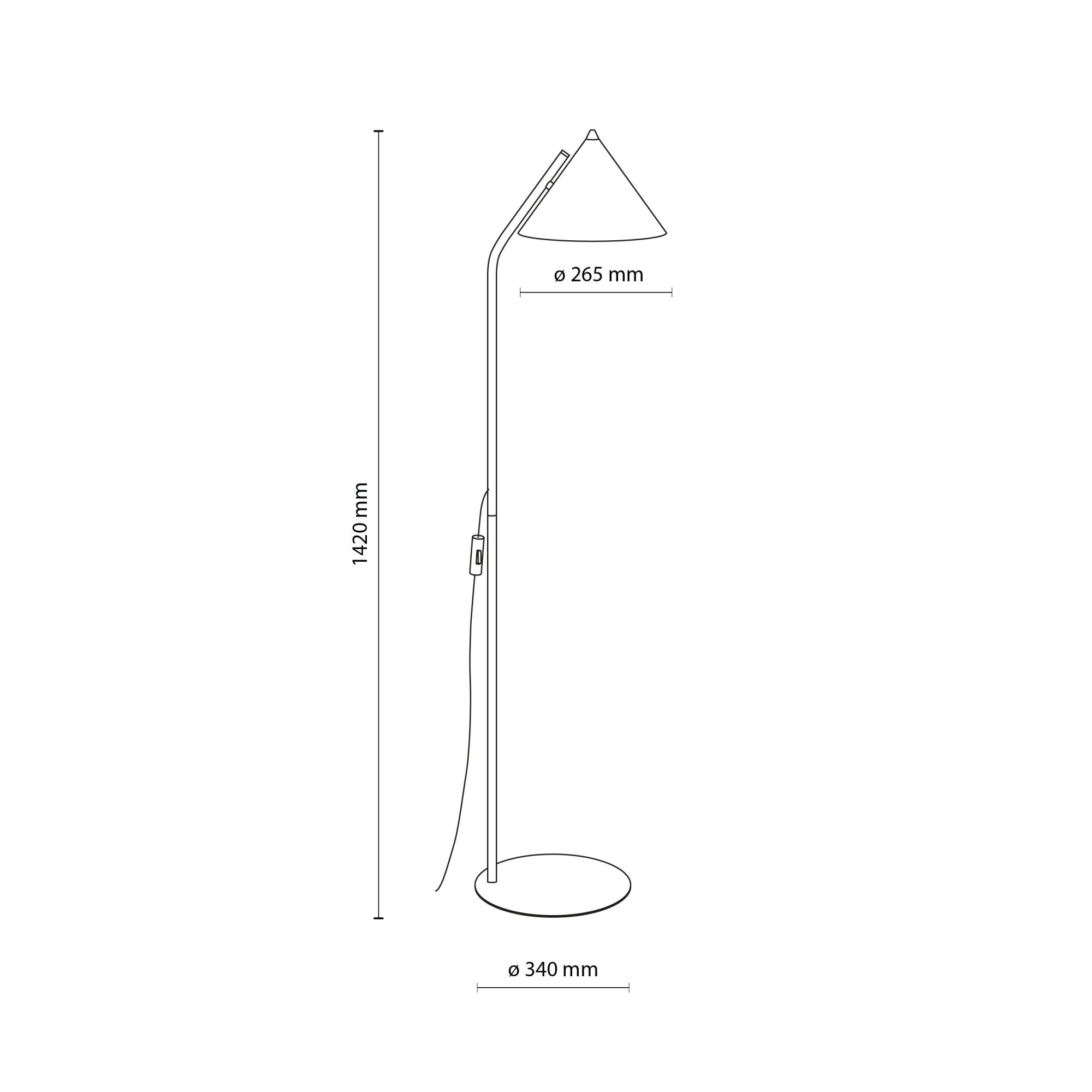 CONO BLACK LAMPA PODŁOGOWA 1 - obrazek 7