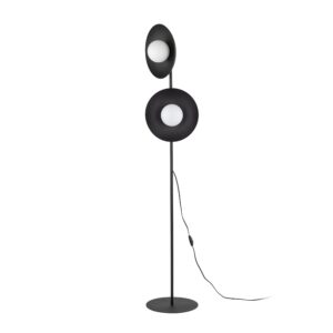 SLATE BLACK GLASS LAMPA PODŁOGOWA 2XG9