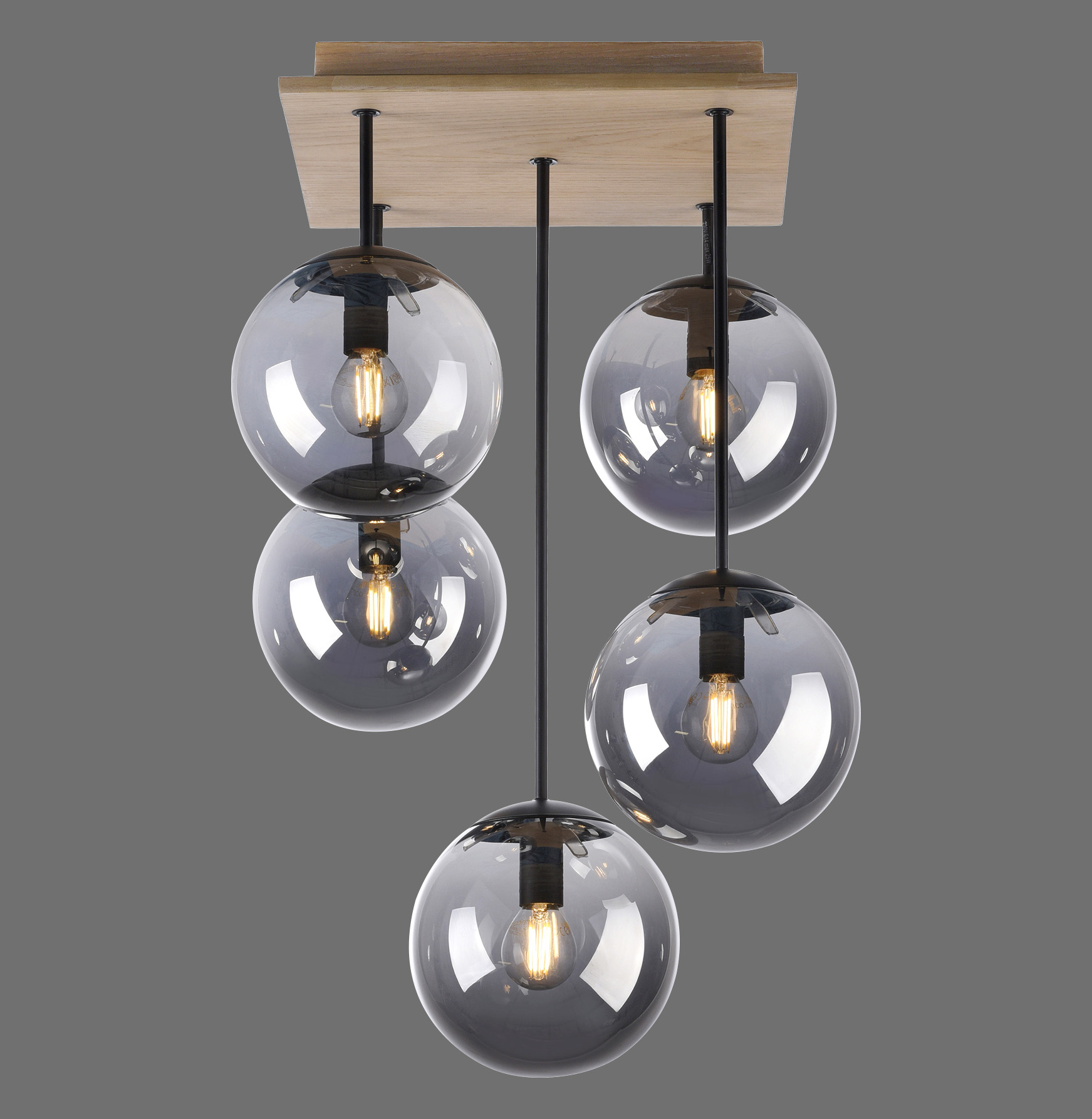 11395-79 GREEN WIDOW LAMPA SUFITOWA CZARNY/DREWNO