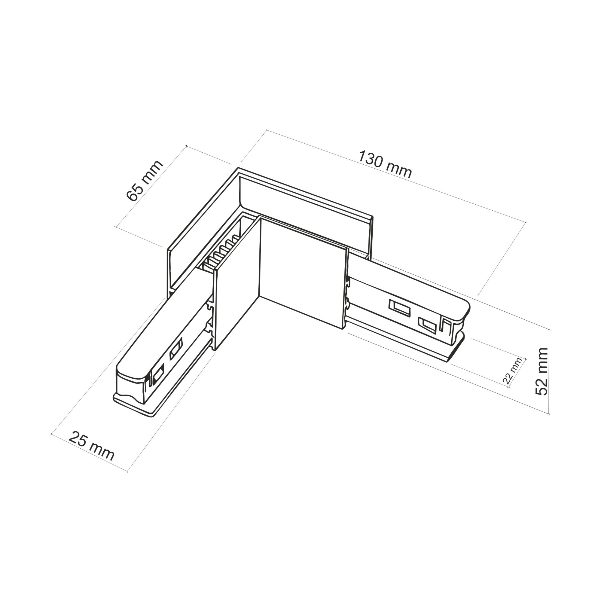 MAGNETIC EASY ŁĄCZNIK L+FLEX WHITE DO SZYNY NATYNKOWEJ - obrazek 2