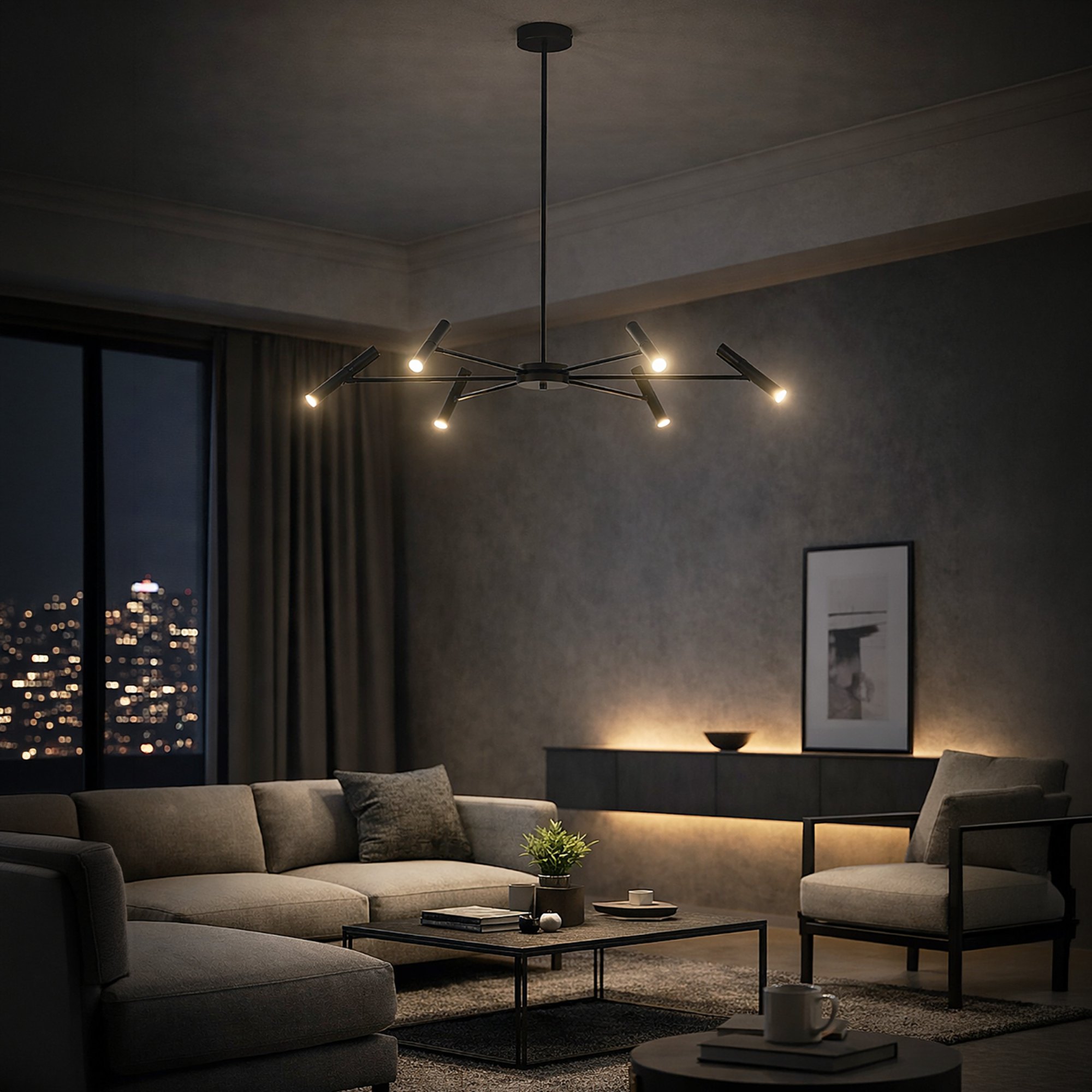 NIVA BLACK LAMPA WISZĄCA LED 30W - obrazek 2