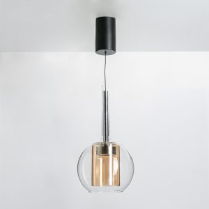 251001-AM TAGNA LAMPA WISZĄCA CZARNA/BLACK AMBER