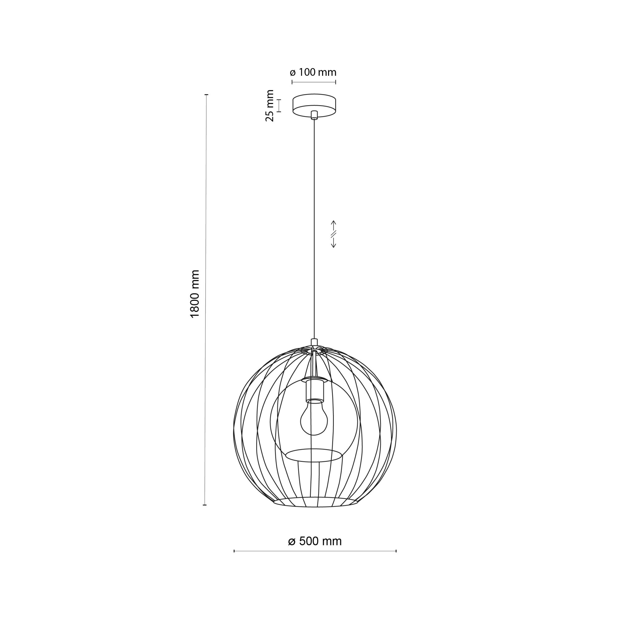 UNIVERSO BLACK 500 LAMPA WISZĄCA 1 - obrazek 3