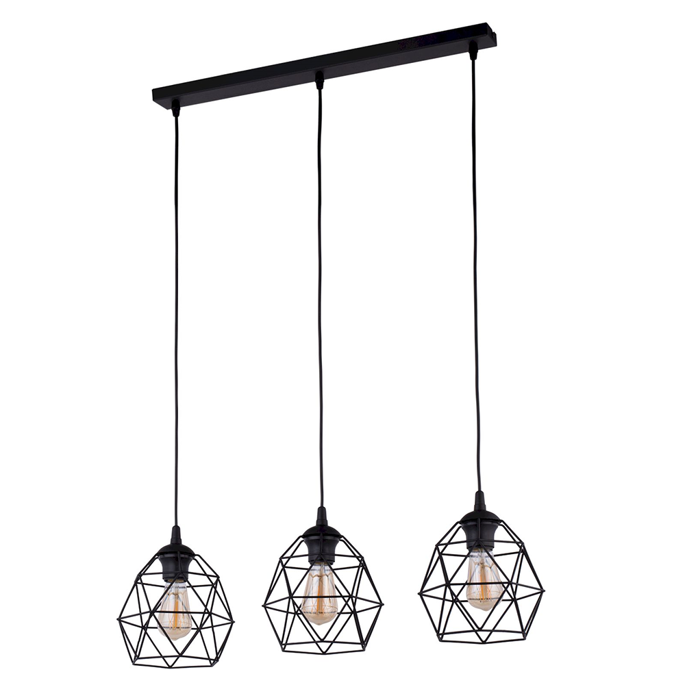 GALAXY BLACK LAMPA WISZĄCA 3 LISTWA