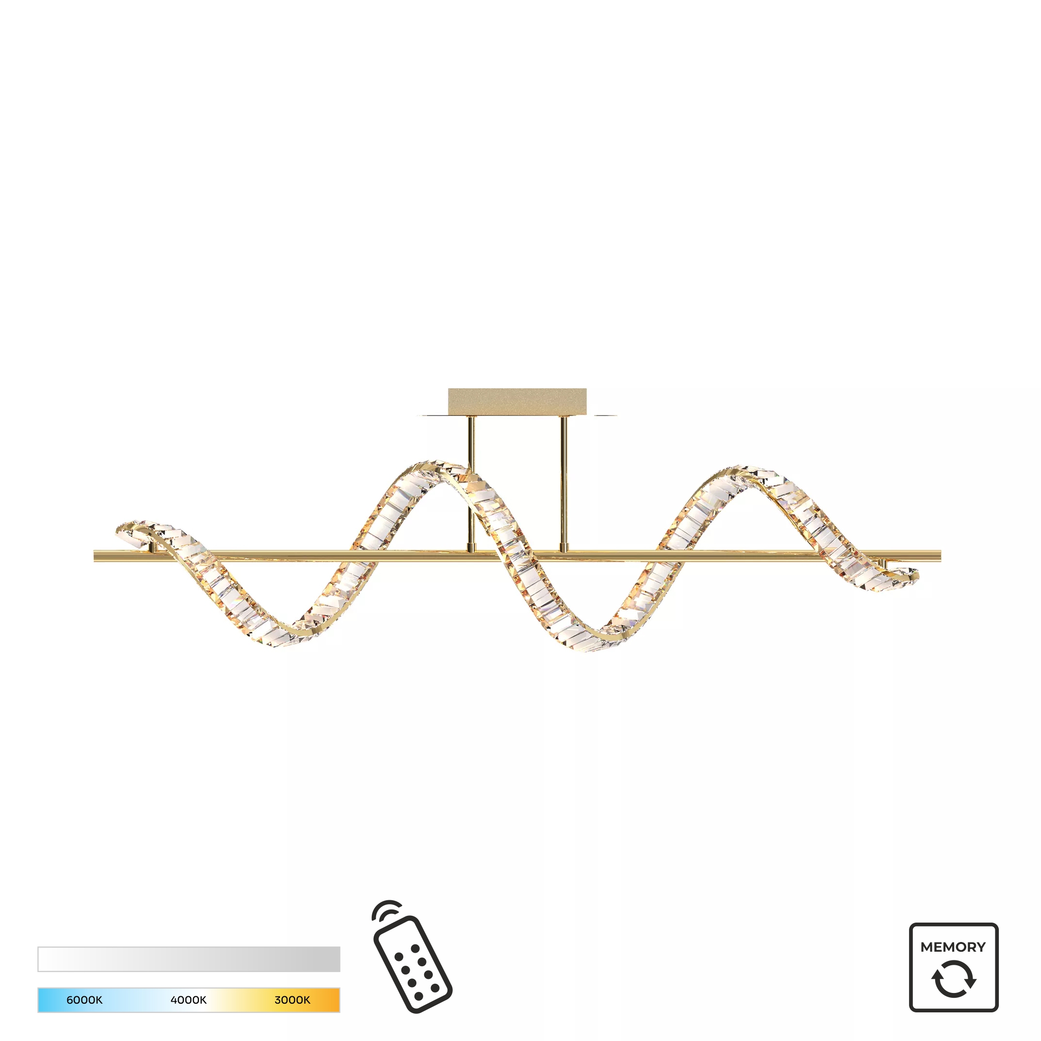 MX3170-1-3GT ATHESA LAMPA SUFITOWA ZŁOTA/GOLD