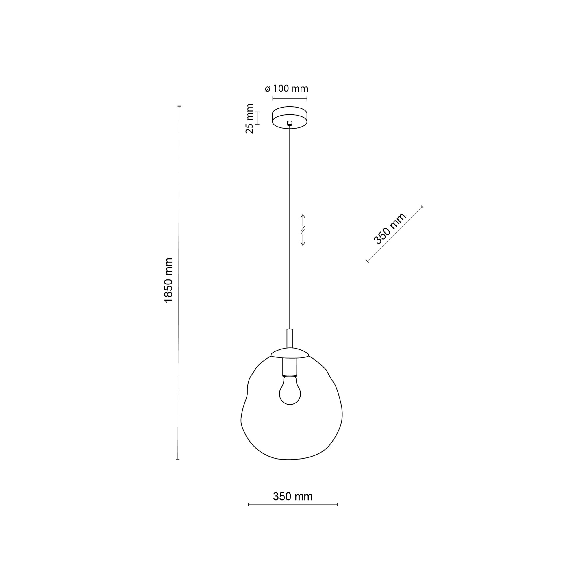 SOL GRAPHITE LAMPA WISZĄCA 1 PŁ - obrazek 4