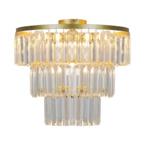 P17127-4-GD TIFANNY LAMPA SUFITOWA ZŁOTA/GOLD