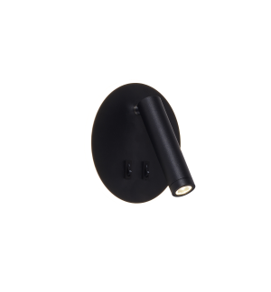 W4107-BK CIRCA KINKIET CZARNY/BLACK
