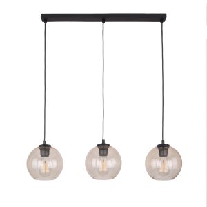 CUBUS BURSZTYN LAMPA WISZĄCA 3  LISTWA