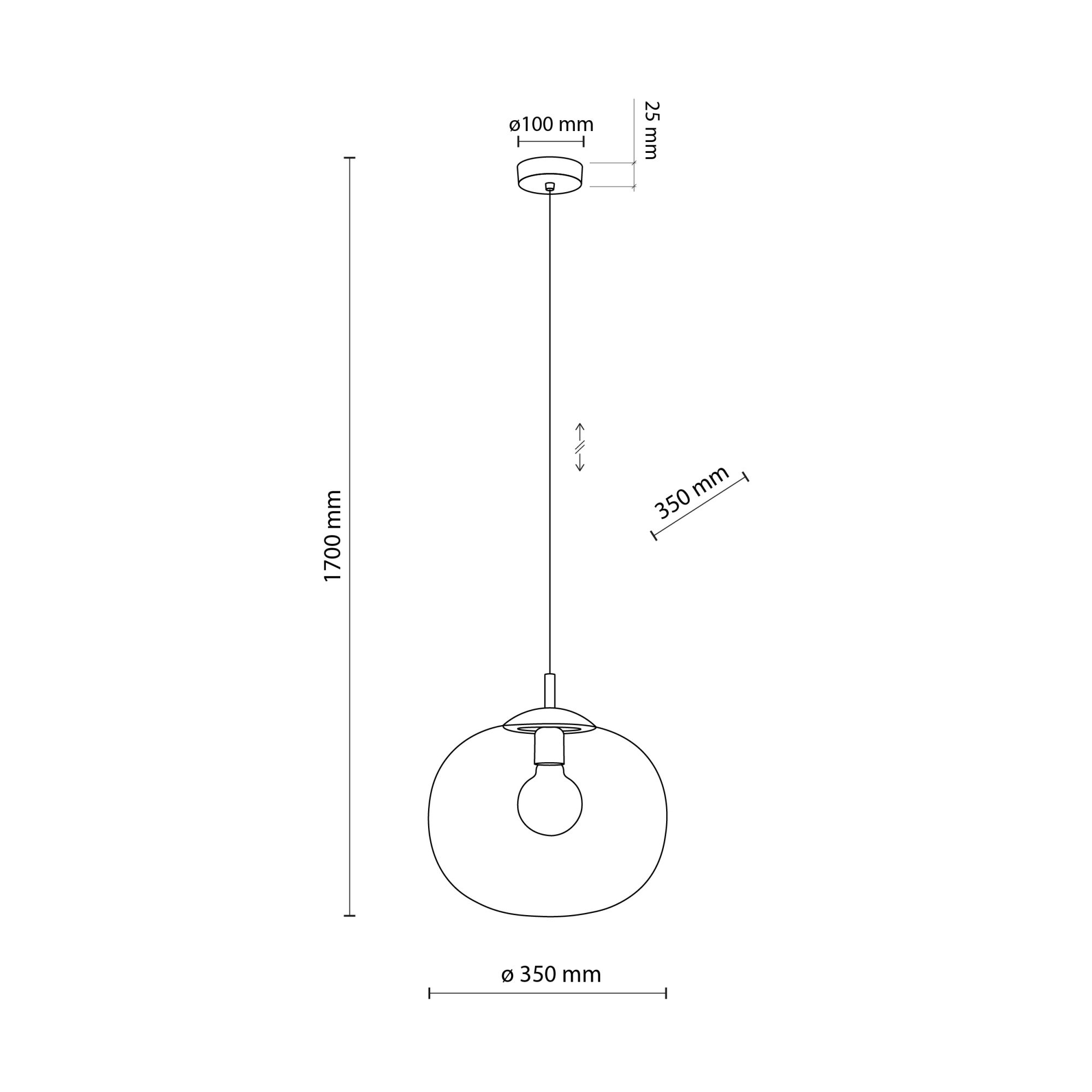 VIBE TOPAZ LAMPA WISZĄCA 1 350 - obrazek 6