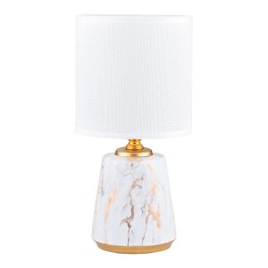 HS8605-WH LAMPA STOŁOWA BIAŁY/ZŁOTY