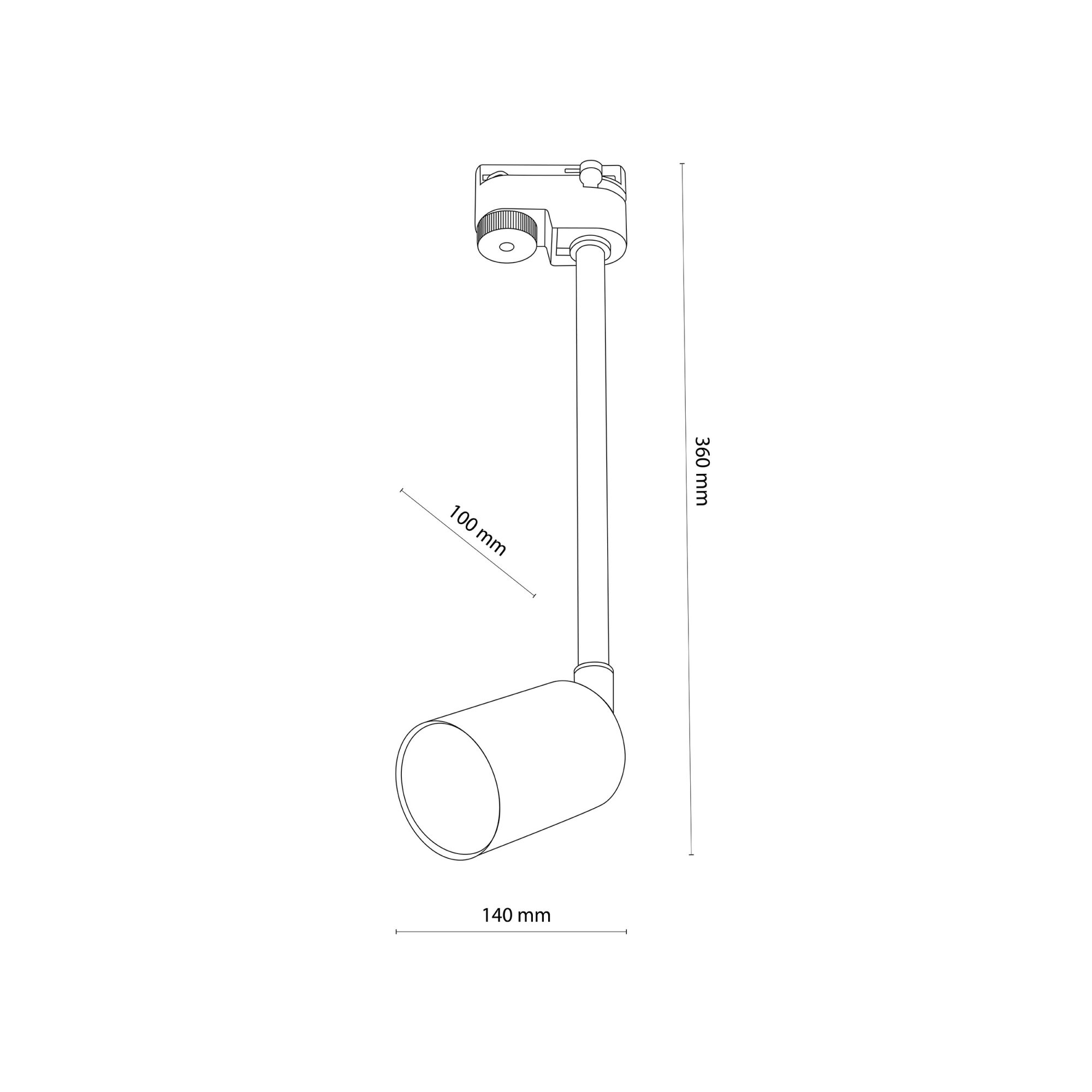 TRACER TOP BLACK LONG 1 GU10 - obrazek 4