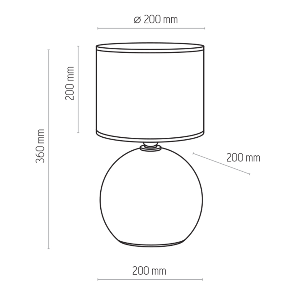 PALLA SMALL WHITE LAMPKA NOCNA 1 - obrazek 3