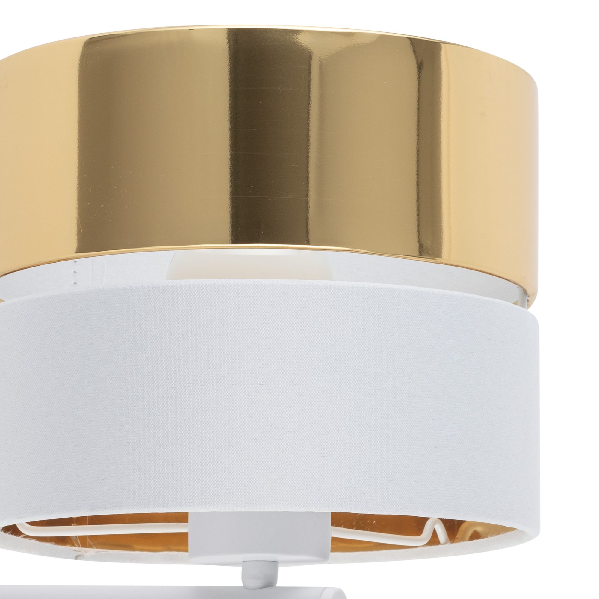 HILTON WHITE/GOLD KINKIET 2 E27 + LED - obrazek 3