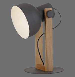 15746-18 CUP 2.0 LAMPA STOŁOWA CZARNY/DREWNO
