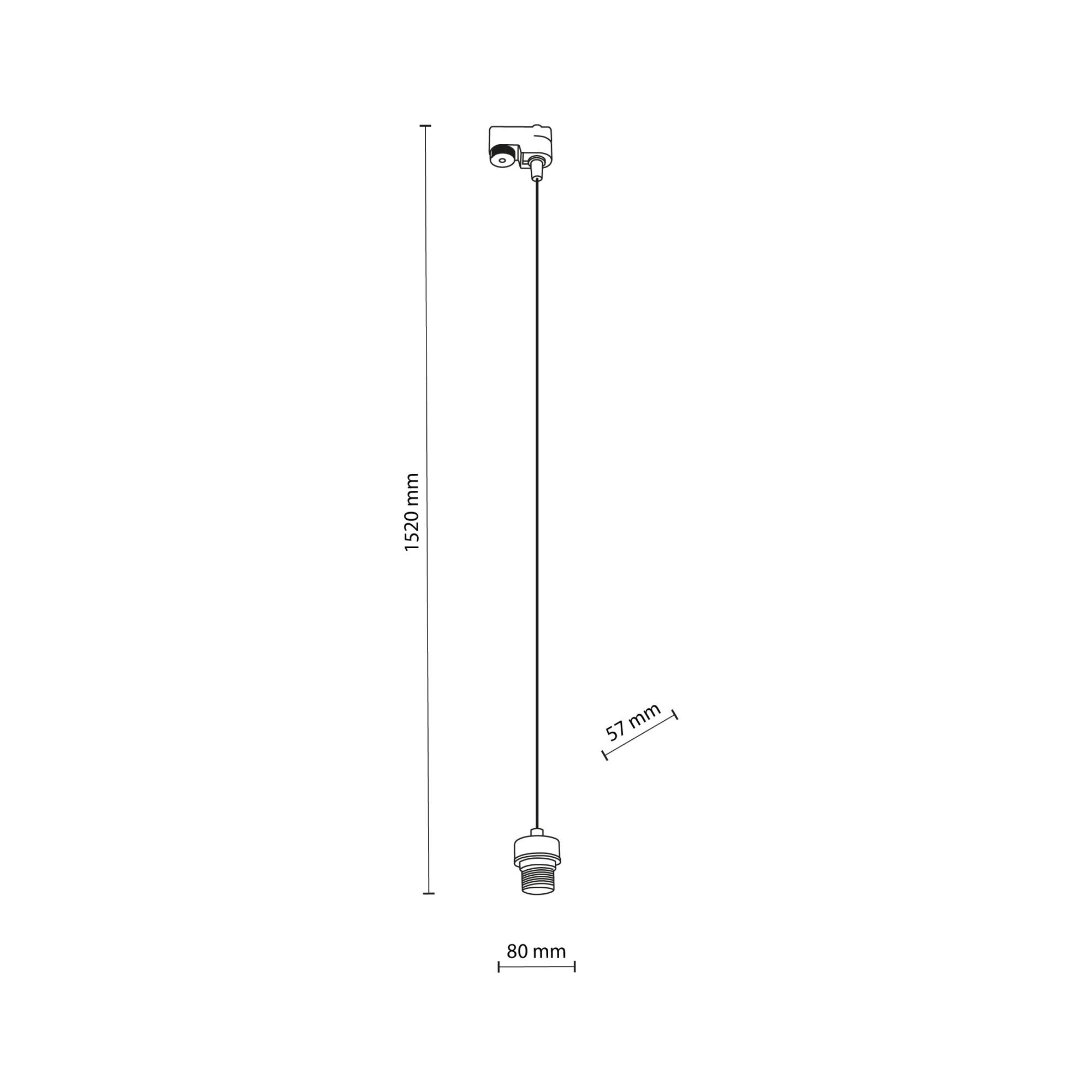 TRACER BLACK 1 ZAWIESZENIE E27 1,5M - obrazek 2