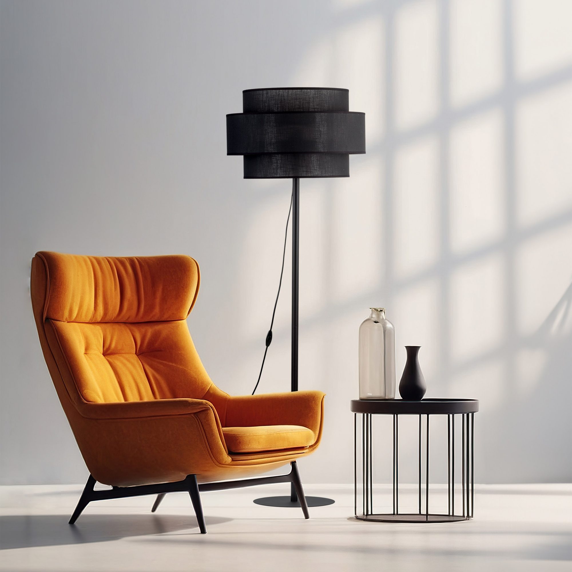 CALISTO BLACK LAMPA PODŁOGOWA 1 - obrazek 2