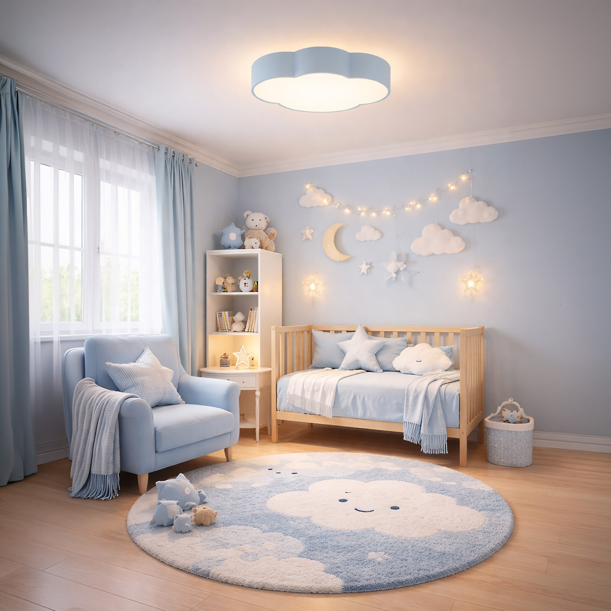 CLOUD LAMPA SUFITOWA NIEBIESKI PASTELOWY MINI 2 - obrazek 2