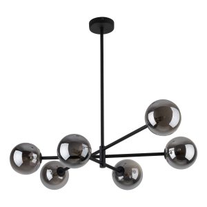 SARIUS BLACK / GRAPHITE LAMPA SUFITOWA 6