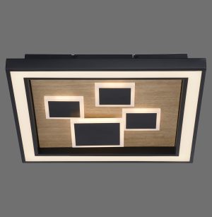 6283-79 ELIZA LAMPA SUFITOWA DREWNO/CZARNY