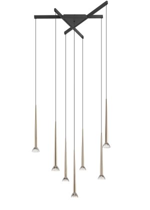 P0603-07C-SDB1 BOSTON LAMPA WISZĄCA CZARNY MAT+ZŁOTO/MATT BLACK+FRENCH GOLD