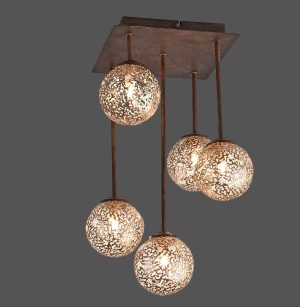 6234-48 GRETA LAMPA SUFITOWA RDZA/ZŁOTY