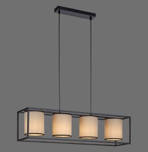 15305-18 RAVEN LAMPA WISZĄCA BEŻOWY/CZARNY