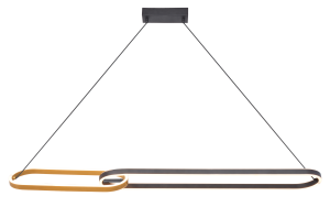 P241145502A RAVON LAMPA WISZĄCA ZŁOTA+CZARNA/GOLD+BLACK