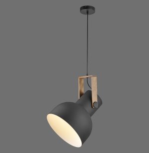 15747-18 CUP 2.0 LAMPA WISZĄCA CZARNY/DREWNO