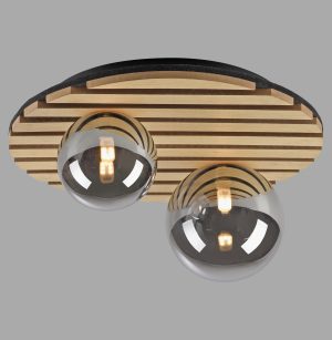 15208-79 GREEN STIKA LAMPA SUFITOWA DREWNO