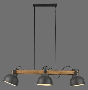 15743-18 CUP 2.0 LAMPA WISZĄCA CZARNY/DREWNO
