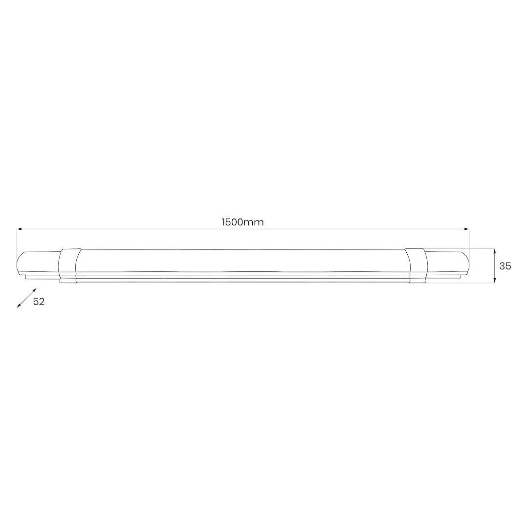 Listwa Led Batten 48W 150cm 5200lm 4000K IP65 - obrazek 6
