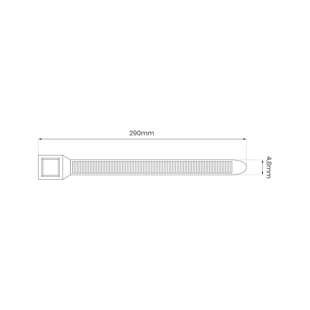 Opaska Zaciskowa 4.8x290mm Biały - 100szt - obrazek 5