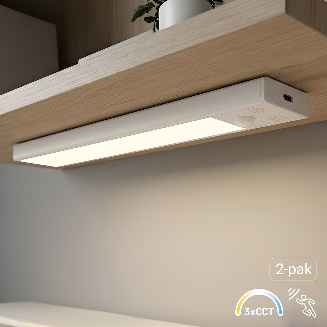 Lampka Podszafkowa Viro 3CCT 20cm Biały Dwupak