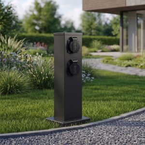 Słupek Ogrodowy Electric 40cm 2 Gniazda Schuko 16A