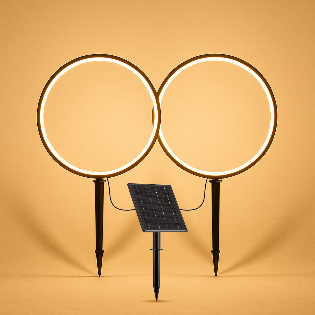 Lampa Solarna Rings 2x1,5W 2x25lm 3000K
