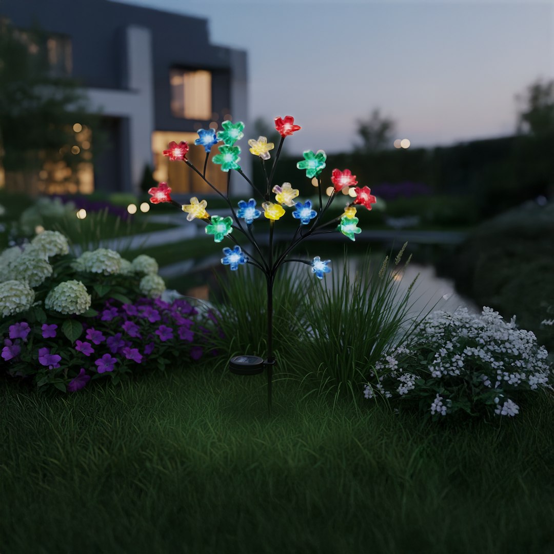 Lampka Solarna Tree 84cm RGB+3000K IP44