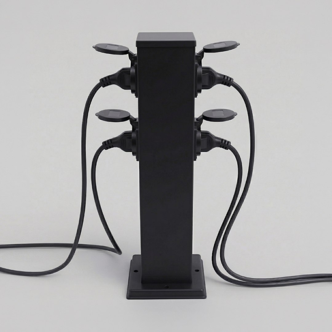 Słupek Ogrodowy Electric 40cm 4 Gniazda Schuko 16A - obrazek 8