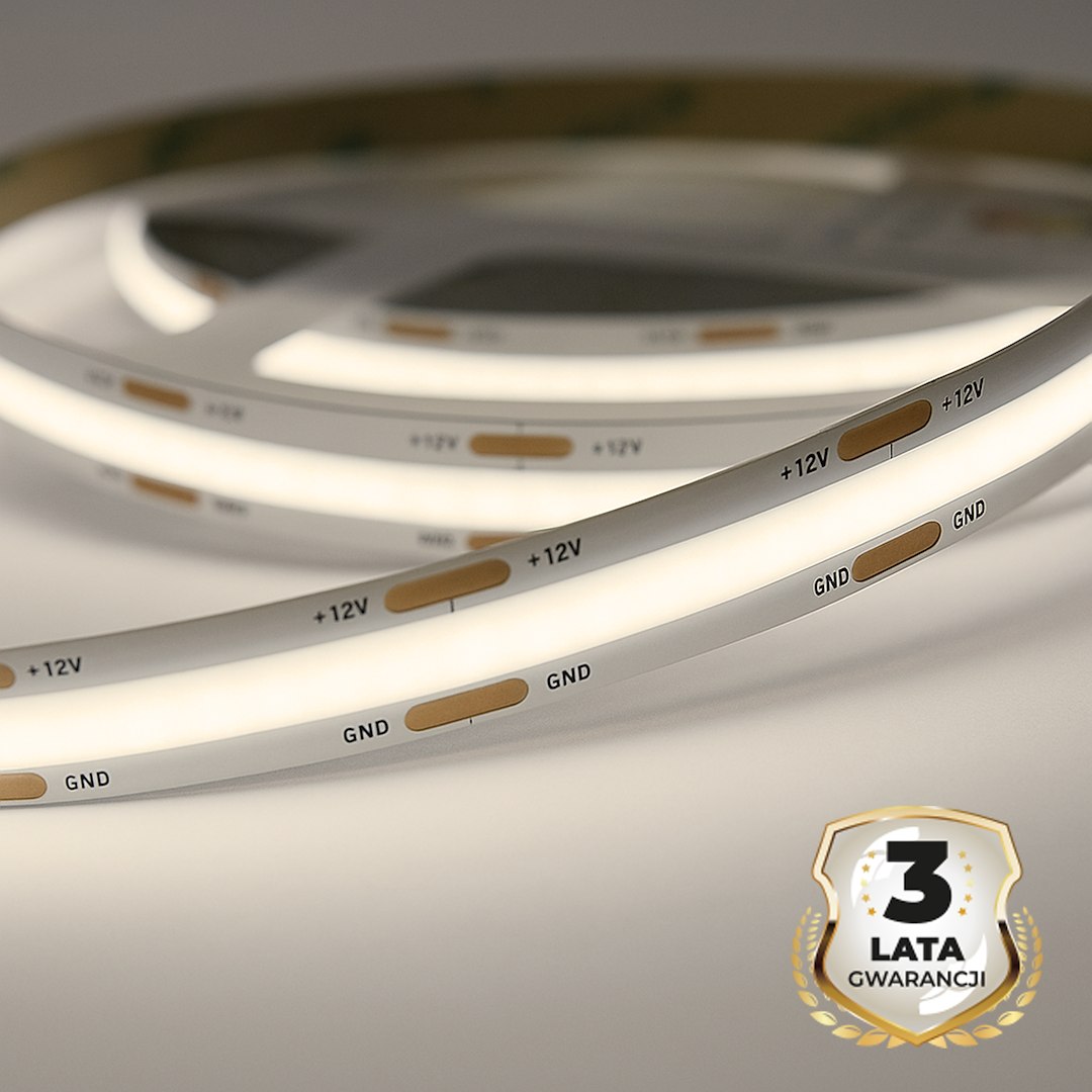 Taśma COB 5W/460lm/320/m  4000K IP20 12V 30m