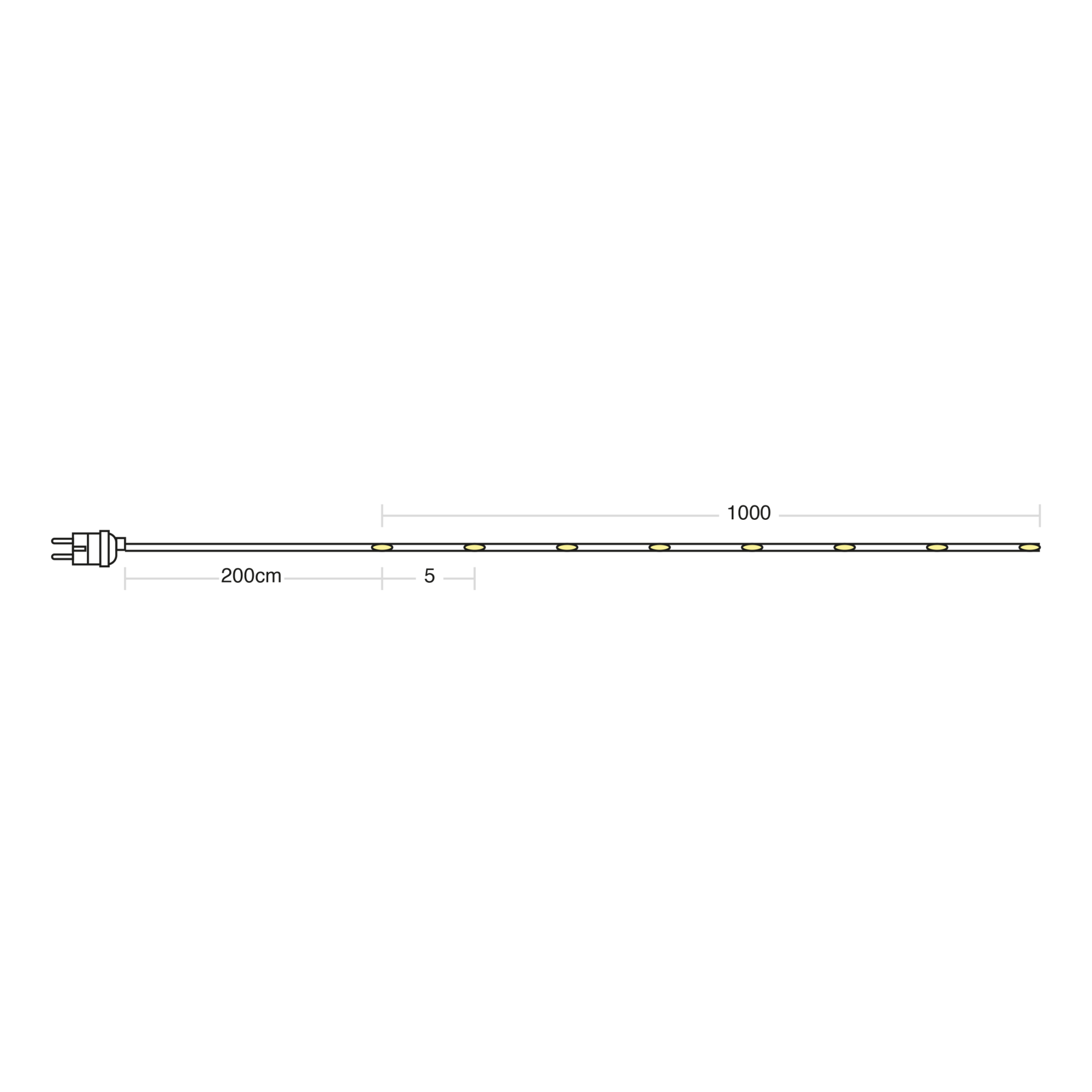 Lampki Choinkowe 200LED 10m 2000K + 6000K Flash IP44 Łączone Max 3 Zestawy - obrazek 10