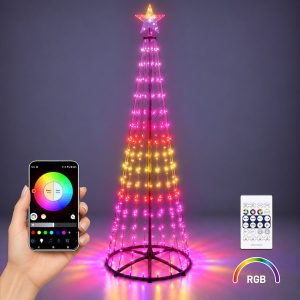 Choinka LED Smart App 1,8m 269LED RGB IP44 Zielony