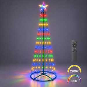 Choinka LED 1,8m 269LED 2700K + RGB IP44 Zielony
