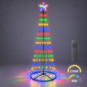 Choinka LED 1,8m 269LED 2700K + RGB IP44 Zielony