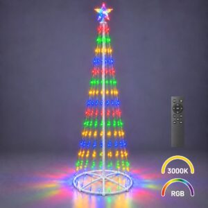 Choinka LED 2,5m 365LED 2700K + RGB IP44 Biały
