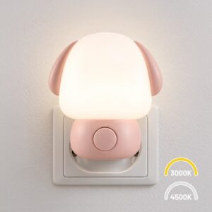 Lampka Nocna Puppy Wtykowa 1,2W 2CCT Różowy